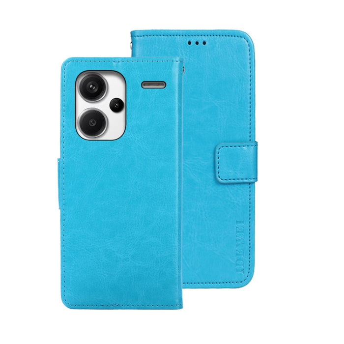 idewei Crazy Horse Textura Funda de piel para teléfono con soporte, For Xiaomi Redmi A3 4G, For Xiaomi Redmi Note 13 Pro 4G, For Xiaomi Redmi Note 13 4G Global, For Xiaomi Poco X6 Pro 5G, For Xiaomi Poco X6 5G, For Xiaomi Redmi Note 13 5G              ...