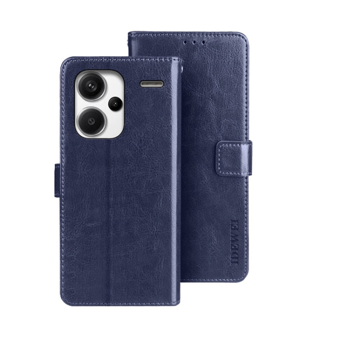 idewei Crazy Horse Textura Funda de piel para teléfono con soporte, For Xiaomi Redmi A3 4G, For Xiaomi Redmi Note 13 Pro 4G, For Xiaomi Redmi Note 13 4G Global, For Xiaomi Poco X6 Pro 5G, For Xiaomi Poco X6 5G, For Xiaomi Redmi Note 13 5G              ...