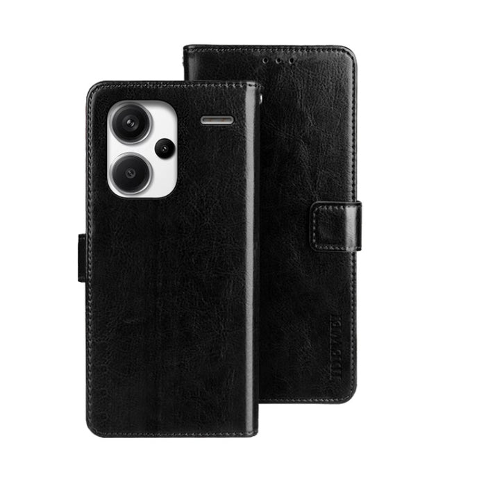 idewei Crazy Horse Textura Funda de piel para teléfono con soporte, For Xiaomi Redmi A3 4G, For Xiaomi Redmi Note 13 Pro 4G, For Xiaomi Redmi Note 13 4G Global, For Xiaomi Poco X6 Pro 5G, For Xiaomi Poco X6 5G, For Xiaomi Redmi Note 13 5G              ...