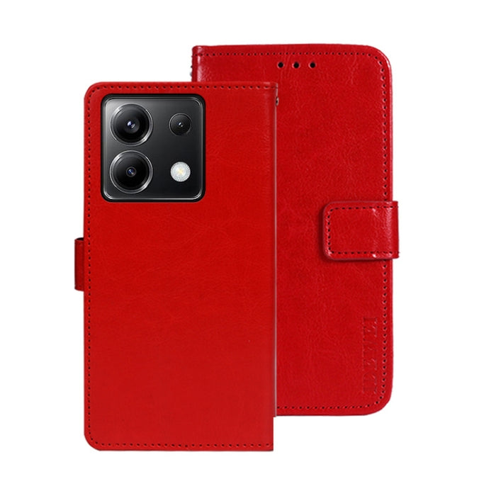 idewei Crazy Horse Textura Funda de piel para teléfono con soporte, For Xiaomi Redmi A3 4G, For Xiaomi Redmi Note 13 Pro 4G, For Xiaomi Redmi Note 13 4G Global, For Xiaomi Poco X6 Pro 5G, For Xiaomi Poco X6 5G, For Xiaomi Redmi Note 13 5G              ...
