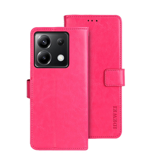 idewei Crazy Horse Textura Funda de piel para teléfono con soporte, For Xiaomi Redmi A3 4G, For Xiaomi Redmi Note 13 Pro 4G, For Xiaomi Redmi Note 13 4G Global, For Xiaomi Poco X6 Pro 5G, For Xiaomi Poco X6 5G, For Xiaomi Redmi Note 13 5G              ...