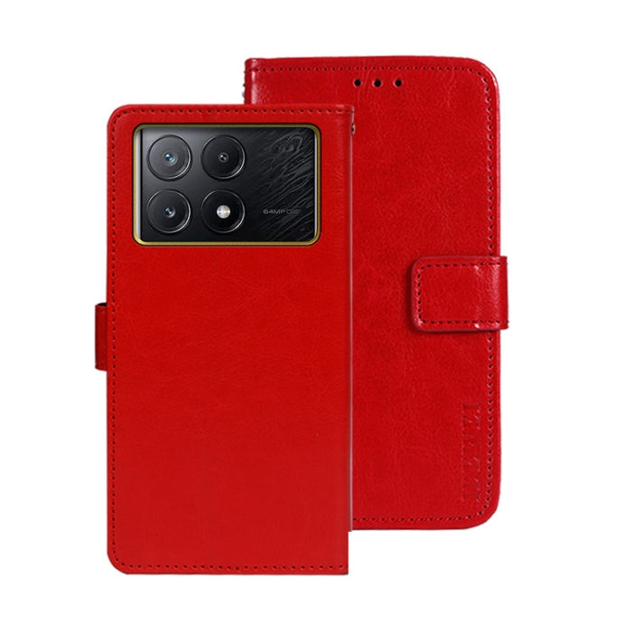 idewei Crazy Horse Textura Funda de piel para teléfono con soporte, For Xiaomi Redmi A3 4G, For Xiaomi Redmi Note 13 Pro 4G, For Xiaomi Redmi Note 13 4G Global, For Xiaomi Poco X6 Pro 5G, For Xiaomi Poco X6 5G, For Xiaomi Redmi Note 13 5G              ...