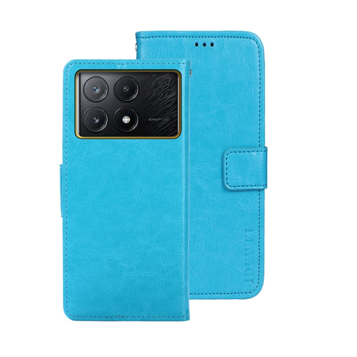 idewei Crazy Horse Textura Funda de piel para teléfono con soporte, For Xiaomi Redmi A3 4G, For Xiaomi Redmi Note 13 Pro 4G, For Xiaomi Redmi Note 13 4G Global, For Xiaomi Poco X6 Pro 5G, For Xiaomi Poco X6 5G, For Xiaomi Redmi Note 13 5G              ...