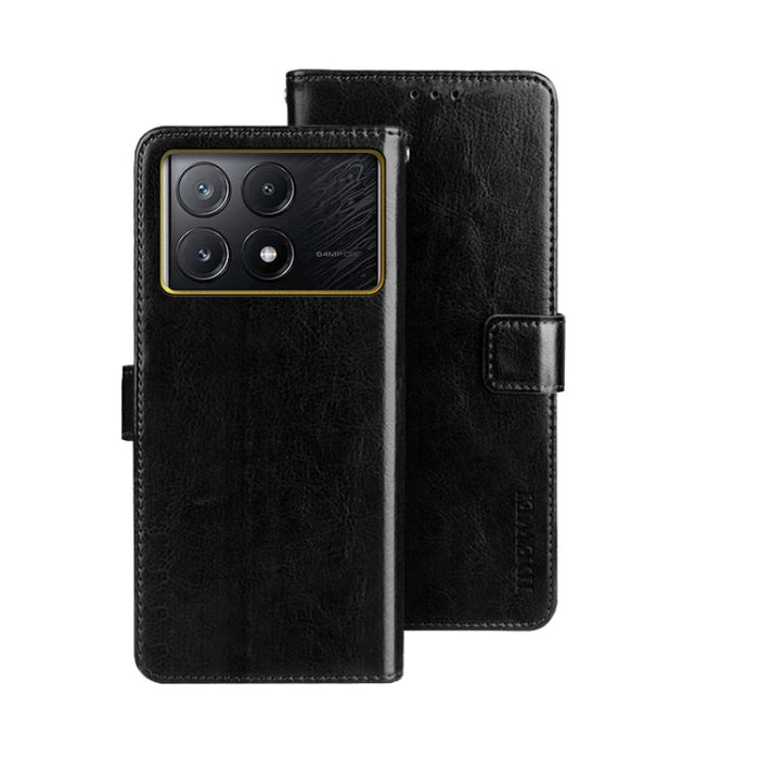 idewei Crazy Horse Textura Funda de piel para teléfono con soporte, For Xiaomi Redmi A3 4G, For Xiaomi Redmi Note 13 Pro 4G, For Xiaomi Redmi Note 13 4G Global, For Xiaomi Poco X6 Pro 5G, For Xiaomi Poco X6 5G, For Xiaomi Redmi Note 13 5G              ...
