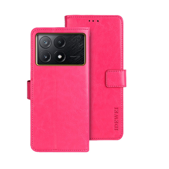 idewei Crazy Horse Textura Funda de piel para teléfono con soporte, For Xiaomi Redmi A3 4G, For Xiaomi Redmi Note 13 Pro 4G, For Xiaomi Redmi Note 13 4G Global, For Xiaomi Poco X6 Pro 5G, For Xiaomi Poco X6 5G, For Xiaomi Redmi Note 13 5G              ...