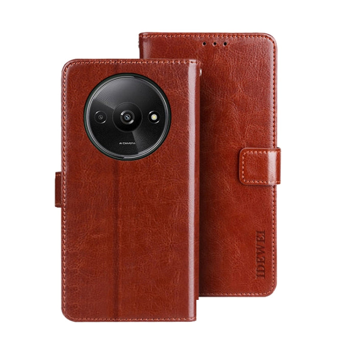 idewei Crazy Horse Textura Funda de piel para teléfono con soporte, For Xiaomi Redmi A3 4G, For Xiaomi Redmi Note 13 Pro 4G, For Xiaomi Redmi Note 13 4G Global, For Xiaomi Poco X6 Pro 5G, For Xiaomi Poco X6 5G, For Xiaomi Redmi Note 13 5G              ...