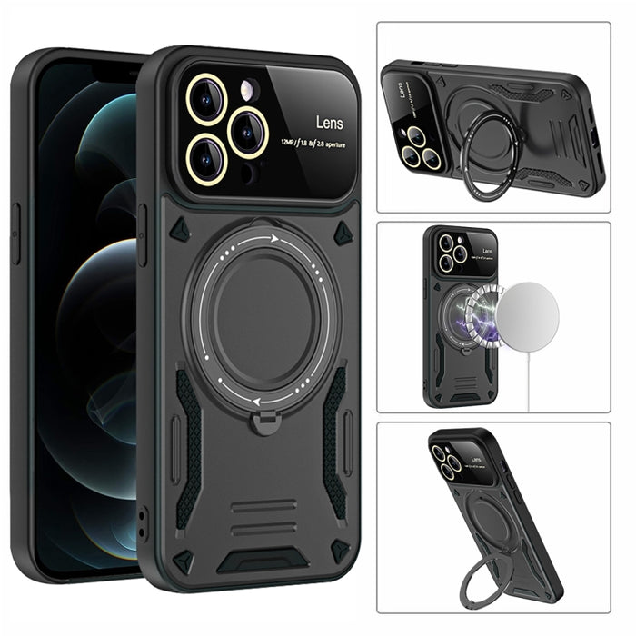 Estuche para teléfono con soporte MagSafe para ventana grande, For iPhone 12 Pro Max, For iPhone 12 Pro, For iPhone 11 Pro Max, For iPhone 11, For iPhone 11 Pro