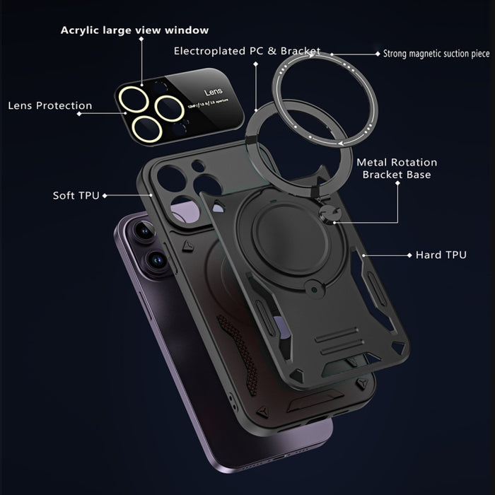 Estuche para teléfono con soporte MagSafe para ventana grande, For iPhone 12 Pro Max, For iPhone 12 Pro, For iPhone 11 Pro Max, For iPhone 11, For iPhone 11 Pro