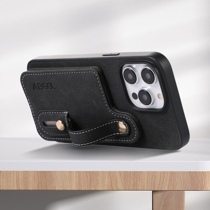 ABEEL Litchi Texture Card Bag PU Funda para teléfono, For iPhone 15 Pro Max, For iPhone 15 Pro, For iPhone 15 Plus, For iPhone 15, For iPhone 14 Plus, For iPhone 14, For iPhone 14 Pro, For iPhone 14 Pro Max
