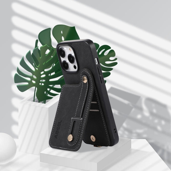 ABEEL Litchi Texture Card Bag PU Funda para teléfono, For iPhone 15 Pro Max, For iPhone 15 Pro, For iPhone 15 Plus, For iPhone 15, For iPhone 14 Plus, For iPhone 14, For iPhone 14 Pro, For iPhone 14 Pro Max