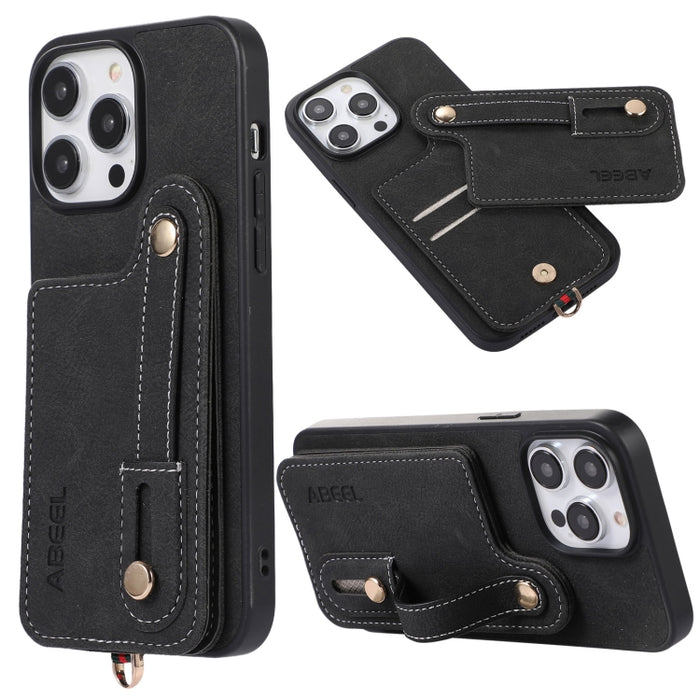 ABEEL Litchi Texture Card Bag PU Funda para teléfono, For iPhone 15 Pro Max, For iPhone 15 Pro, For iPhone 15 Plus, For iPhone 15, For iPhone 14 Plus, For iPhone 14, For iPhone 14 Pro, For iPhone 14 Pro Max