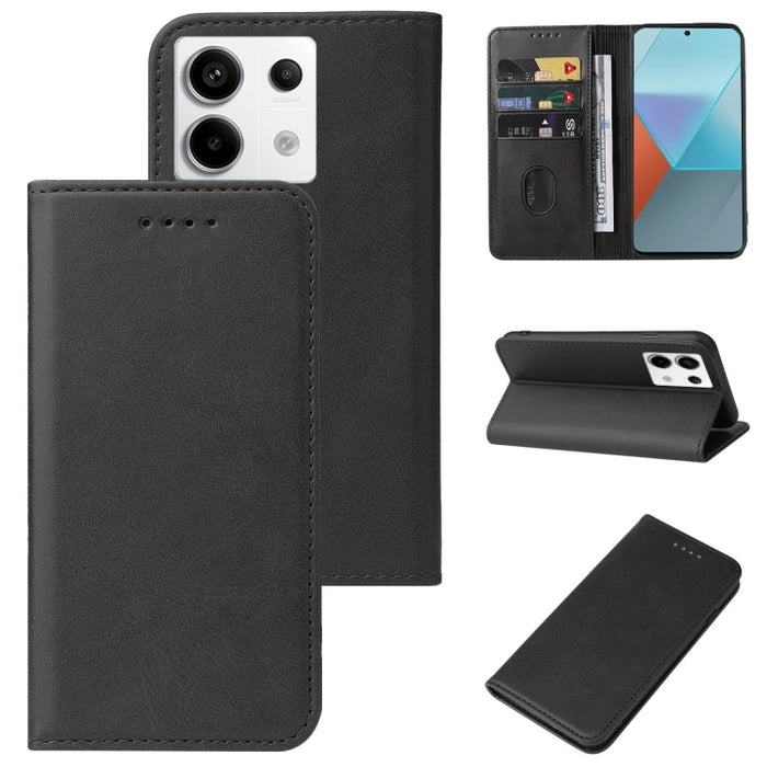 Caja de teléfono de cuero con cierre magnético, For Xiaomi Redmi Turbo 3, For Xiaomi Civi 4 Pro, For Redmi K70 Pro Lamborghini, For Xiaomi Poco M6 Pro 4G, For Xiaomi Redmi Note 13 Pro 4G, For Xiaomi Redmi A3, For Xiaomi Redmi Note 13 4G                ...