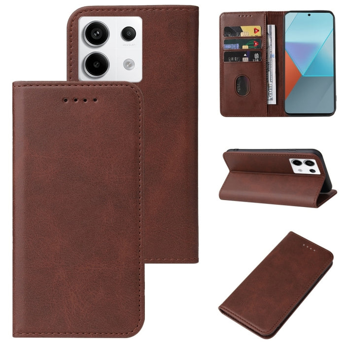 Caja de teléfono de cuero con cierre magnético, For Xiaomi Redmi Turbo 3, For Xiaomi Civi 4 Pro, For Redmi K70 Pro Lamborghini, For Xiaomi Poco M6 Pro 4G, For Xiaomi Redmi Note 13 Pro 4G, For Xiaomi Redmi A3, For Xiaomi Redmi Note 13 4G                ...