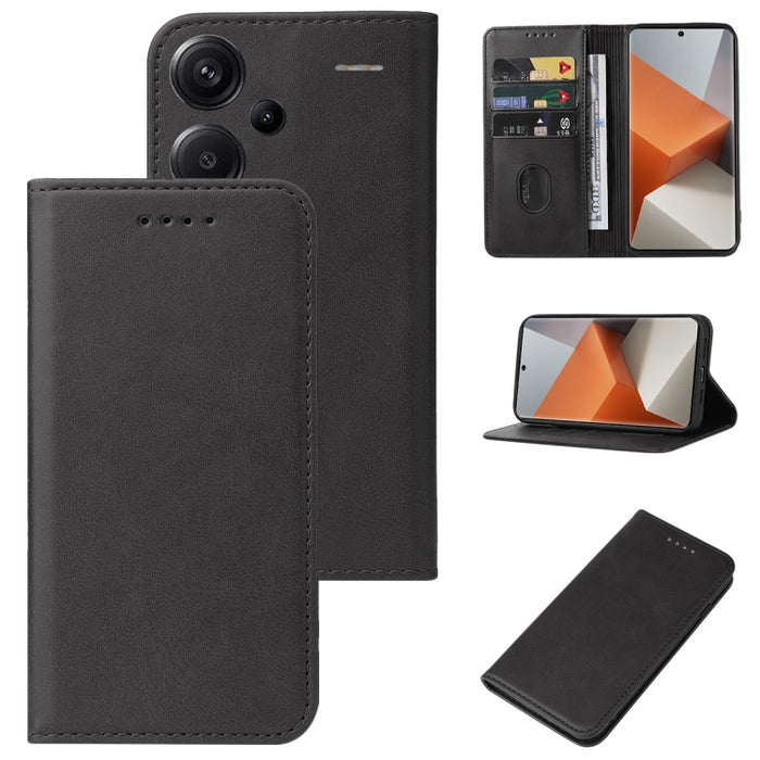 Caja de teléfono de cuero con cierre magnético, For Xiaomi Redmi Turbo 3, For Xiaomi Civi 4 Pro, For Redmi K70 Pro Lamborghini, For Xiaomi Poco M6 Pro 4G, For Xiaomi Redmi Note 13 Pro 4G, For Xiaomi Redmi A3, For Xiaomi Redmi Note 13 4G                ...