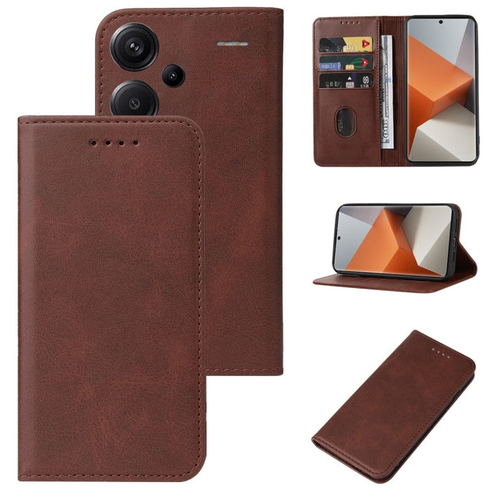 Caja de teléfono de cuero con cierre magnético, For Xiaomi Redmi Turbo 3, For Xiaomi Civi 4 Pro, For Redmi K70 Pro Lamborghini, For Xiaomi Poco M6 Pro 4G, For Xiaomi Redmi Note 13 Pro 4G, For Xiaomi Redmi A3, For Xiaomi Redmi Note 13 4G                ...