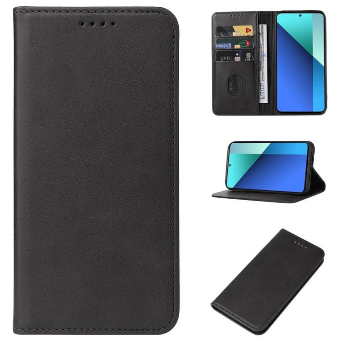 Caja de teléfono de cuero con cierre magnético, For Xiaomi Redmi Turbo 3, For Xiaomi Civi 4 Pro, For Redmi K70 Pro Lamborghini, For Xiaomi Poco M6 Pro 4G, For Xiaomi Redmi Note 13 Pro 4G, For Xiaomi Redmi A3, For Xiaomi Redmi Note 13 4G                ...