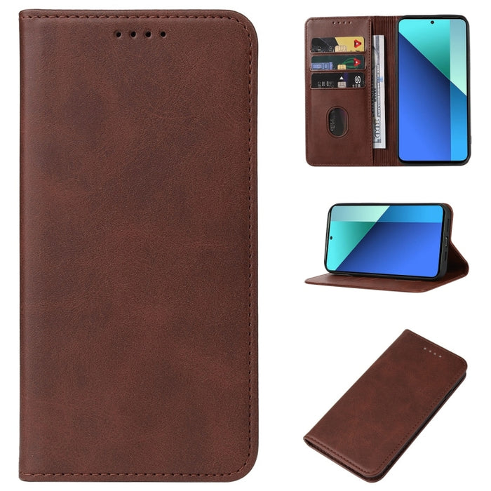 Caja de teléfono de cuero con cierre magnético, For Xiaomi Redmi Turbo 3, For Xiaomi Civi 4 Pro, For Redmi K70 Pro Lamborghini, For Xiaomi Poco M6 Pro 4G, For Xiaomi Redmi Note 13 Pro 4G, For Xiaomi Redmi A3, For Xiaomi Redmi Note 13 4G                ...