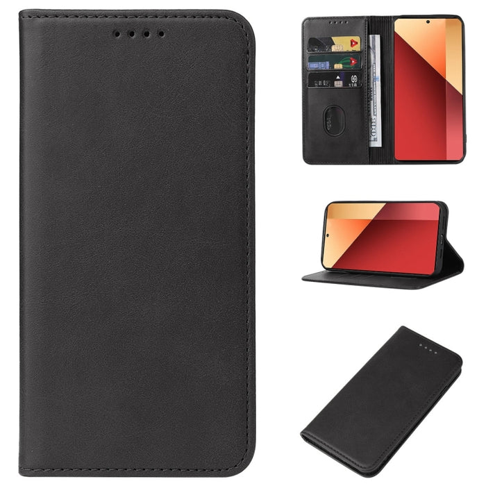 Caja de teléfono de cuero con cierre magnético, For Xiaomi Redmi Turbo 3, For Xiaomi Civi 4 Pro, For Redmi K70 Pro Lamborghini, For Xiaomi Poco M6 Pro 4G, For Xiaomi Redmi Note 13 Pro 4G, For Xiaomi Redmi A3, For Xiaomi Redmi Note 13 4G                ...