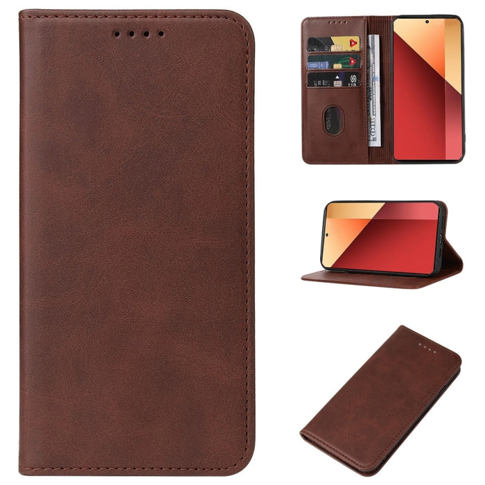 Caja de teléfono de cuero con cierre magnético, For Xiaomi Redmi Turbo 3, For Xiaomi Civi 4 Pro, For Redmi K70 Pro Lamborghini, For Xiaomi Poco M6 Pro 4G, For Xiaomi Redmi Note 13 Pro 4G, For Xiaomi Redmi A3, For Xiaomi Redmi Note 13 4G                ...