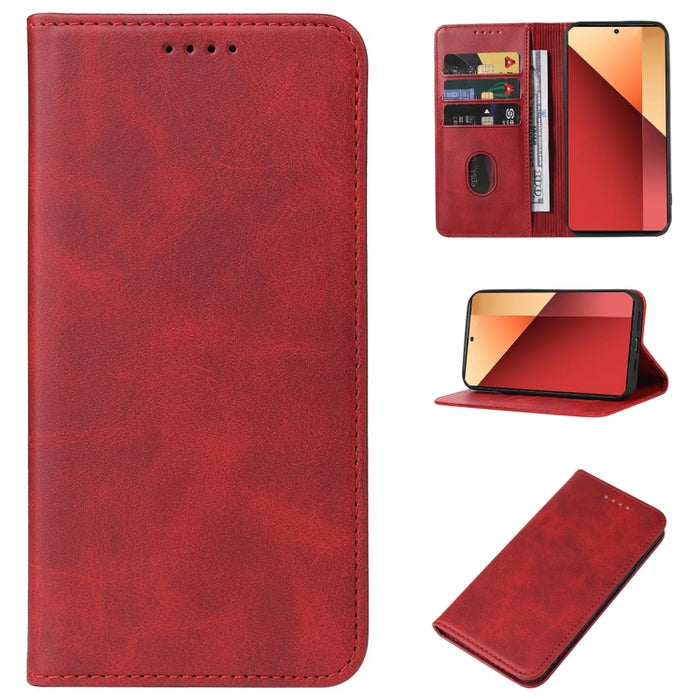 Caja de teléfono de cuero con cierre magnético, For Xiaomi Redmi Turbo 3, For Xiaomi Civi 4 Pro, For Redmi K70 Pro Lamborghini, For Xiaomi Poco M6 Pro 4G, For Xiaomi Redmi Note 13 Pro 4G, For Xiaomi Redmi A3, For Xiaomi Redmi Note 13 4G                ...