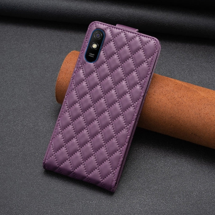 Estuche para teléfono de cuero con tapa vertical Diamond Lattice, For Xiaomi Redmi 9A, For Xiaomi Redmi 9, For Xiaomi Redmi 9C, For Redmi Note 9 / 10X 4G, For Redmi Note 9 Pro / 9 Pro Max