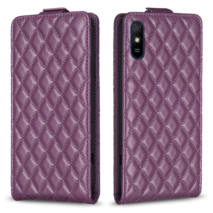 Estuche para teléfono de cuero con tapa vertical Diamond Lattice, For Xiaomi Redmi 9A, For Xiaomi Redmi 9, For Xiaomi Redmi 9C, For Redmi Note 9 / 10X 4G, For Redmi Note 9 Pro / 9 Pro Max