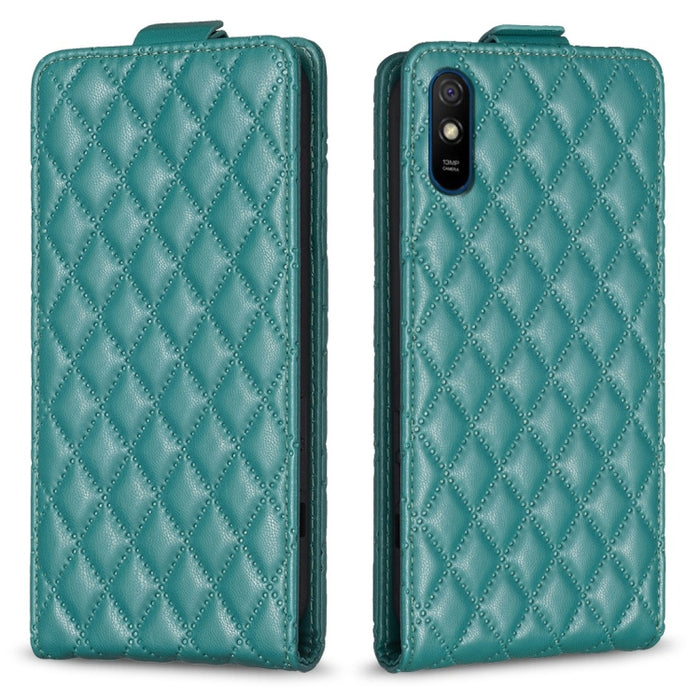 Estuche para teléfono de cuero con tapa vertical Diamond Lattice, For Xiaomi Redmi 9A, For Xiaomi Redmi 9, For Xiaomi Redmi 9C, For Redmi Note 9 / 10X 4G, For Redmi Note 9 Pro / 9 Pro Max