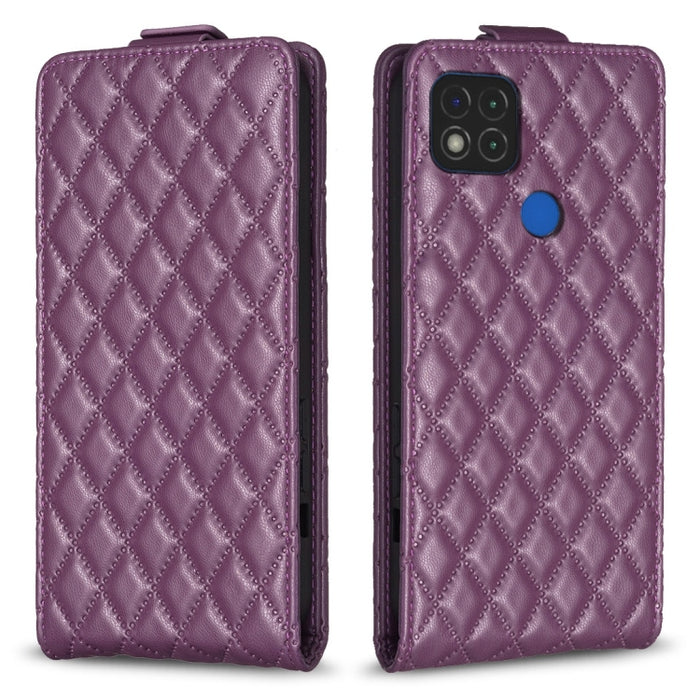Estuche para teléfono de cuero con tapa vertical Diamond Lattice, For Xiaomi Redmi 9A, For Xiaomi Redmi 9, For Xiaomi Redmi 9C, For Redmi Note 9 / 10X 4G, For Redmi Note 9 Pro / 9 Pro Max