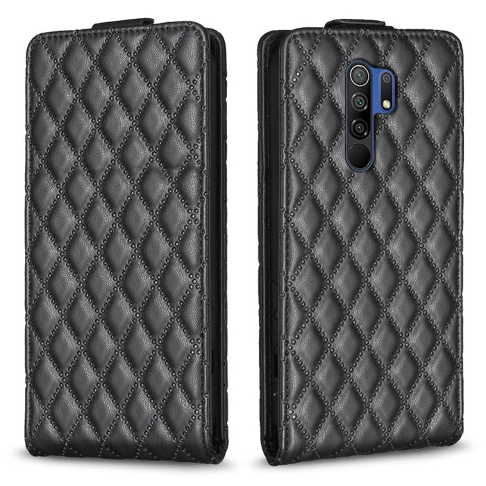 Estuche para teléfono de cuero con tapa vertical Diamond Lattice, For Xiaomi Redmi 9A, For Xiaomi Redmi 9, For Xiaomi Redmi 9C, For Redmi Note 9 / 10X 4G, For Redmi Note 9 Pro / 9 Pro Max