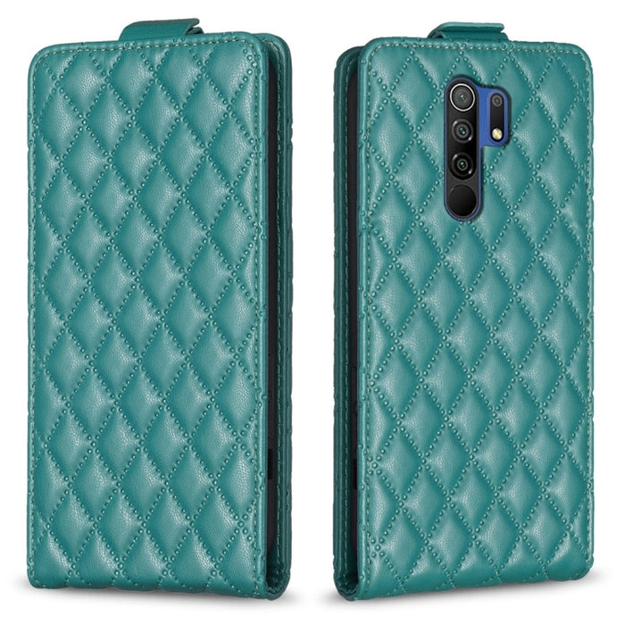 Estuche para teléfono de cuero con tapa vertical Diamond Lattice, For Xiaomi Redmi 9A, For Xiaomi Redmi 9, For Xiaomi Redmi 9C, For Redmi Note 9 / 10X 4G, For Redmi Note 9 Pro / 9 Pro Max