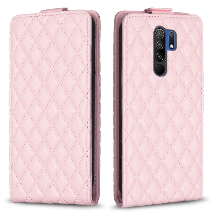 Estuche para teléfono de cuero con tapa vertical Diamond Lattice, For Xiaomi Redmi 9A, For Xiaomi Redmi 9, For Xiaomi Redmi 9C, For Redmi Note 9 / 10X 4G, For Redmi Note 9 Pro / 9 Pro Max