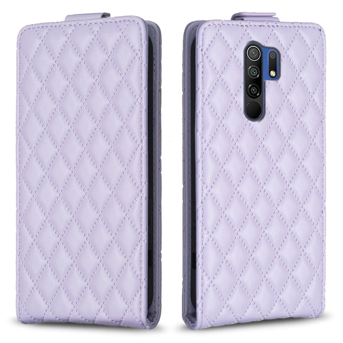 Estuche para teléfono de cuero con tapa vertical Diamond Lattice, For Xiaomi Redmi 9A, For Xiaomi Redmi 9, For Xiaomi Redmi 9C, For Redmi Note 9 / 10X 4G, For Redmi Note 9 Pro / 9 Pro Max