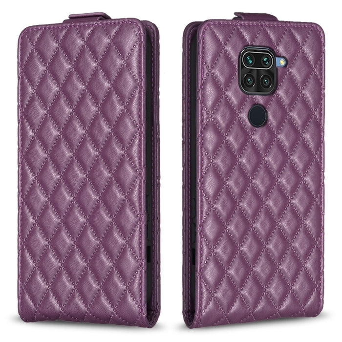 Estuche para teléfono de cuero con tapa vertical Diamond Lattice, For Xiaomi Redmi 9A, For Xiaomi Redmi 9, For Xiaomi Redmi 9C, For Redmi Note 9 / 10X 4G, For Redmi Note 9 Pro / 9 Pro Max