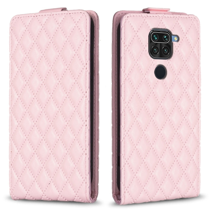 Estuche para teléfono de cuero con tapa vertical Diamond Lattice, For Xiaomi Redmi 9A, For Xiaomi Redmi 9, For Xiaomi Redmi 9C, For Redmi Note 9 / 10X 4G, For Redmi Note 9 Pro / 9 Pro Max