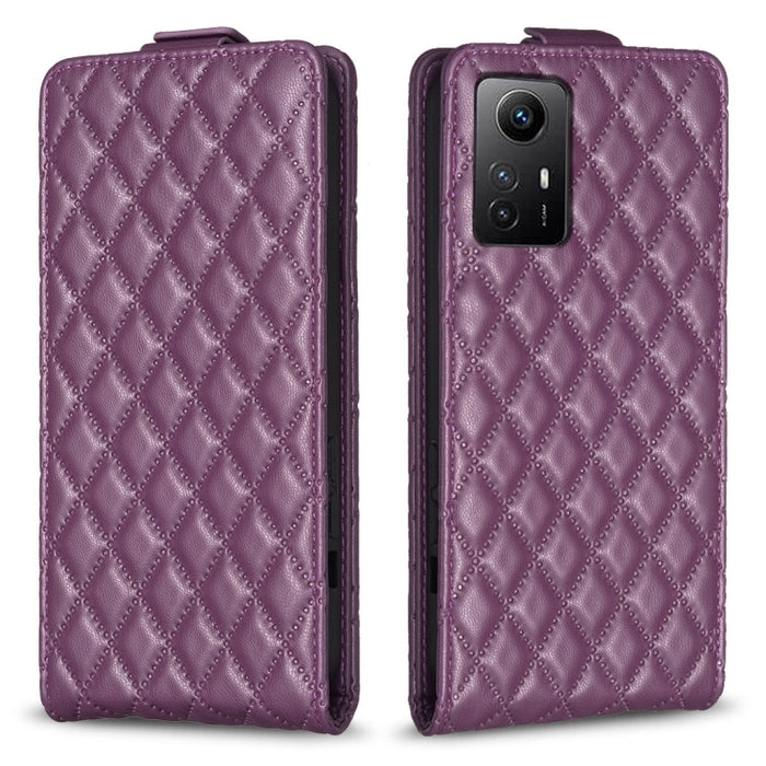 Estuche para teléfono de cuero con tapa vertical Diamond Lattice, For Xiaomi Redmi Note 13 Pro 4G Global, For Xiaomi Poco M6 Pro 4G, For Xiaomi Redmi Note 13 4G Global, For Xiaomi Redmi Note 13, For Xiaomi Redmi 13C, For Xiaomi Redmi Note 13 Pro+ 5G   ...