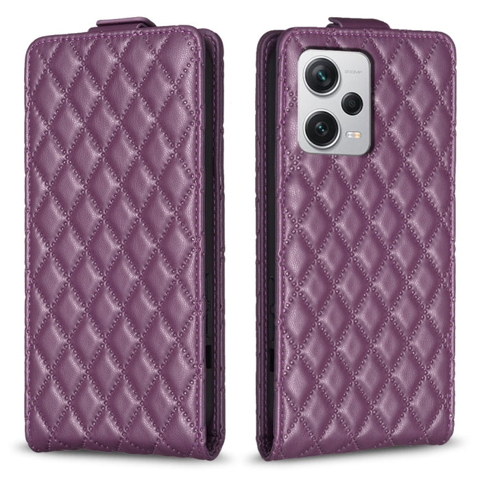 Estuche para teléfono de cuero con tapa vertical Diamond Lattice, For Xiaomi Redmi Note 13 Pro 4G Global, For Xiaomi Poco M6 Pro 4G, For Xiaomi Redmi Note 13 4G Global, For Xiaomi Redmi Note 13, For Xiaomi Redmi 13C, For Xiaomi Redmi Note 13 Pro+ 5G   ...