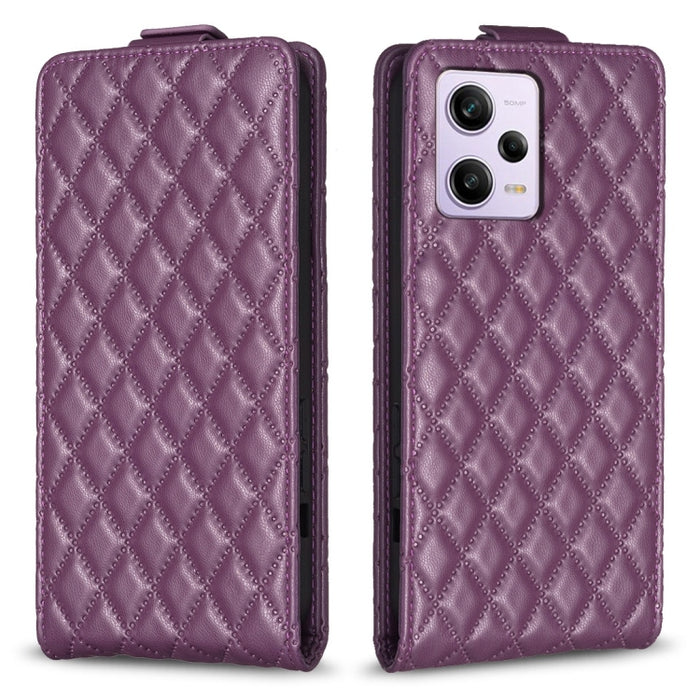 Estuche para teléfono de cuero con tapa vertical Diamond Lattice, For Xiaomi Redmi Note 13 Pro 4G Global, For Xiaomi Poco M6 Pro 4G, For Xiaomi Redmi Note 13 4G Global, For Xiaomi Redmi Note 13, For Xiaomi Redmi 13C, For Xiaomi Redmi Note 13 Pro+ 5G   ...