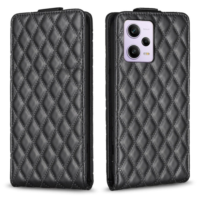 Estuche para teléfono de cuero con tapa vertical Diamond Lattice, For Xiaomi Redmi Note 13 Pro 4G Global, For Xiaomi Poco M6 Pro 4G, For Xiaomi Redmi Note 13 4G Global, For Xiaomi Redmi Note 13, For Xiaomi Redmi 13C, For Xiaomi Redmi Note 13 Pro+ 5G   ...