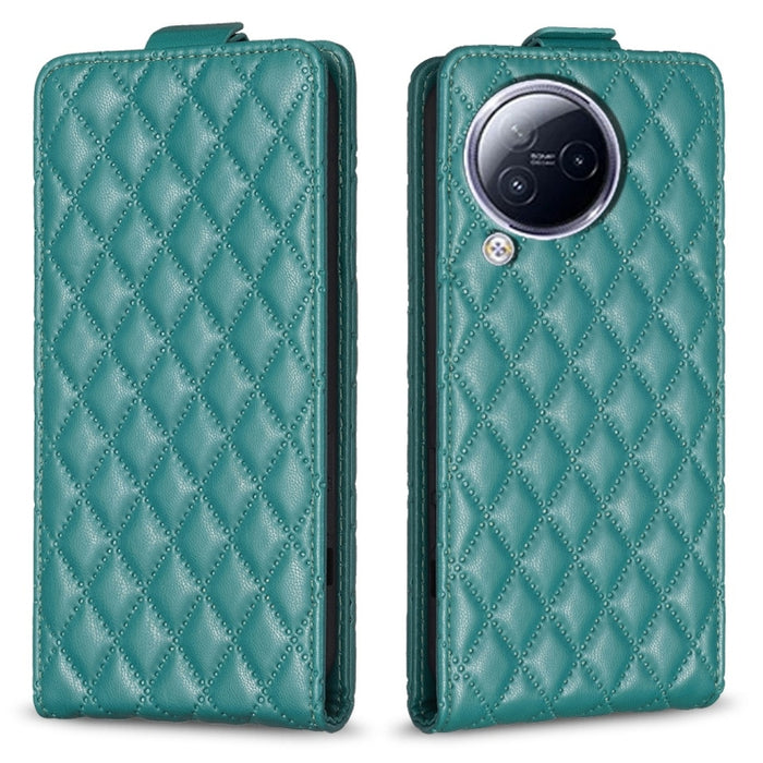 Estuche para teléfono de cuero con tapa vertical Diamond Lattice, For Xiaomi Redmi Note 13 Pro 4G Global, For Xiaomi Poco M6 Pro 4G, For Xiaomi Redmi Note 13 4G Global, For Xiaomi Redmi Note 13, For Xiaomi Redmi 13C, For Xiaomi Redmi Note 13 Pro+ 5G   ...