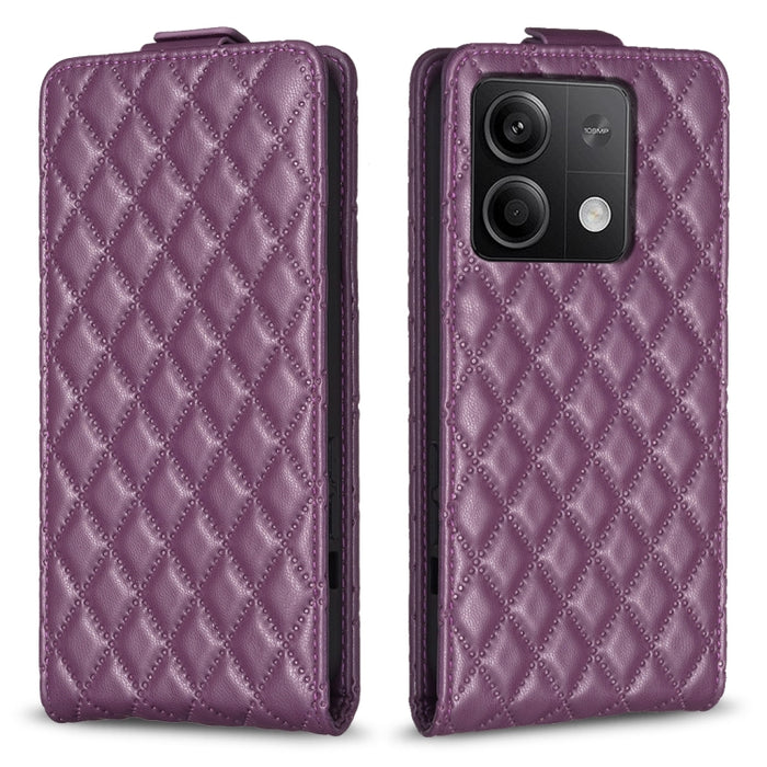 Estuche para teléfono de cuero con tapa vertical Diamond Lattice, For Xiaomi Redmi Note 13 Pro 4G Global, For Xiaomi Poco M6 Pro 4G, For Xiaomi Redmi Note 13 4G Global, For Xiaomi Redmi Note 13, For Xiaomi Redmi 13C, For Xiaomi Redmi Note 13 Pro+ 5G   ...