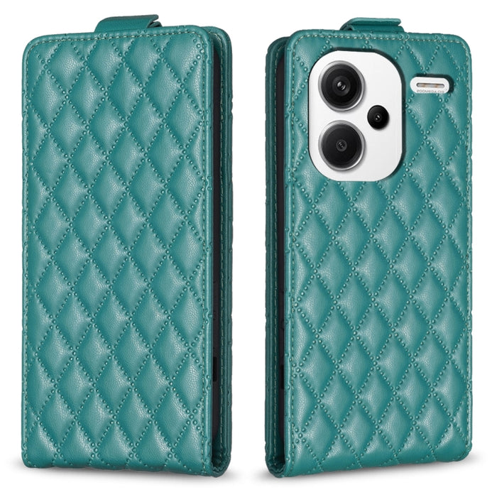 Estuche para teléfono de cuero con tapa vertical Diamond Lattice, For Xiaomi Redmi Note 13 Pro 4G Global, For Xiaomi Poco M6 Pro 4G, For Xiaomi Redmi Note 13 4G Global, For Xiaomi Redmi Note 13, For Xiaomi Redmi 13C, For Xiaomi Redmi Note 13 Pro+ 5G   ...