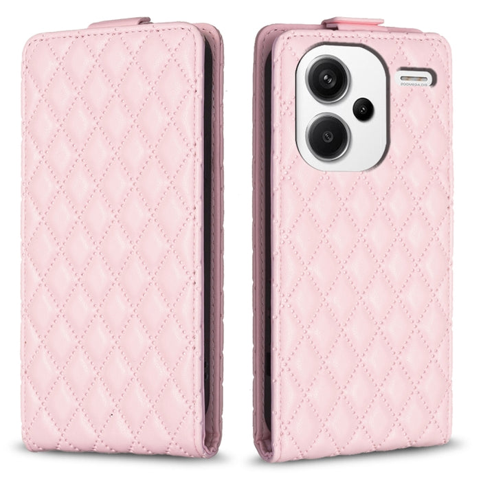 Estuche para teléfono de cuero con tapa vertical Diamond Lattice, For Xiaomi Redmi Note 13 Pro 4G Global, For Xiaomi Poco M6 Pro 4G, For Xiaomi Redmi Note 13 4G Global, For Xiaomi Redmi Note 13, For Xiaomi Redmi 13C, For Xiaomi Redmi Note 13 Pro+ 5G   ...