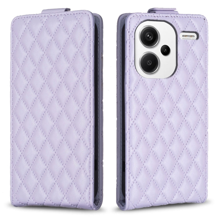 Estuche para teléfono de cuero con tapa vertical Diamond Lattice, For Xiaomi Redmi Note 13 Pro 4G Global, For Xiaomi Poco M6 Pro 4G, For Xiaomi Redmi Note 13 4G Global, For Xiaomi Redmi Note 13, For Xiaomi Redmi 13C, For Xiaomi Redmi Note 13 Pro+ 5G   ...