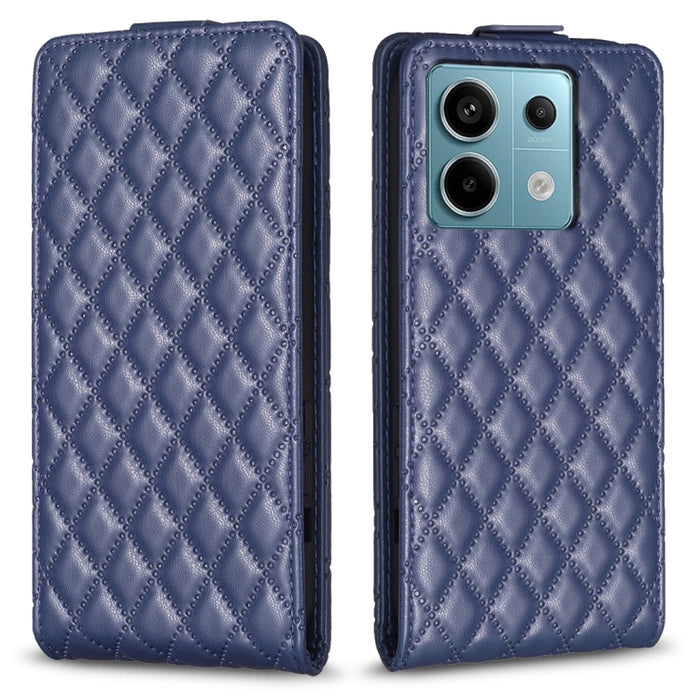 Estuche para teléfono de cuero con tapa vertical Diamond Lattice, For Xiaomi Redmi Note 13 Pro 4G Global, For Xiaomi Poco M6 Pro 4G, For Xiaomi Redmi Note 13 4G Global, For Xiaomi Redmi Note 13, For Xiaomi Redmi 13C, For Xiaomi Redmi Note 13 Pro+ 5G   ...