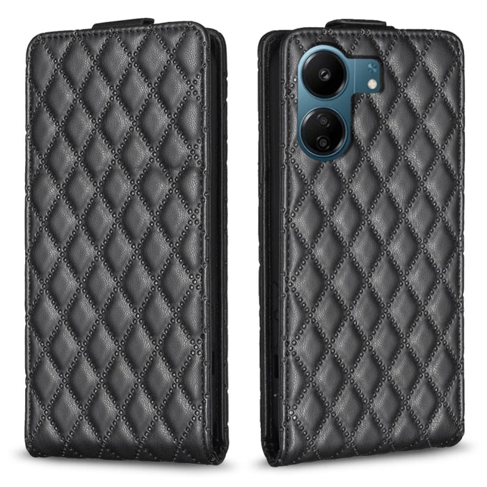 Estuche para teléfono de cuero con tapa vertical Diamond Lattice, For Xiaomi Redmi Note 13 Pro 4G Global, For Xiaomi Poco M6 Pro 4G, For Xiaomi Redmi Note 13 4G Global, For Xiaomi Redmi Note 13, For Xiaomi Redmi 13C, For Xiaomi Redmi Note 13 Pro+ 5G   ...