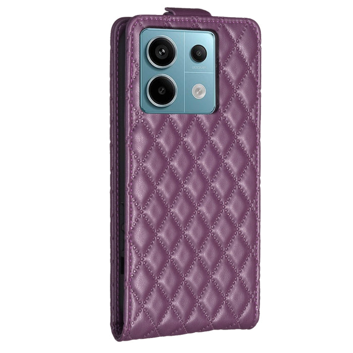 Estuche para teléfono de cuero con tapa vertical Diamond Lattice, For Xiaomi Redmi Note 13 Pro 4G Global, For Xiaomi Poco M6 Pro 4G, For Xiaomi Redmi Note 13 4G Global, For Xiaomi Redmi Note 13, For Xiaomi Redmi 13C, For Xiaomi Redmi Note 13 Pro+ 5G   ...