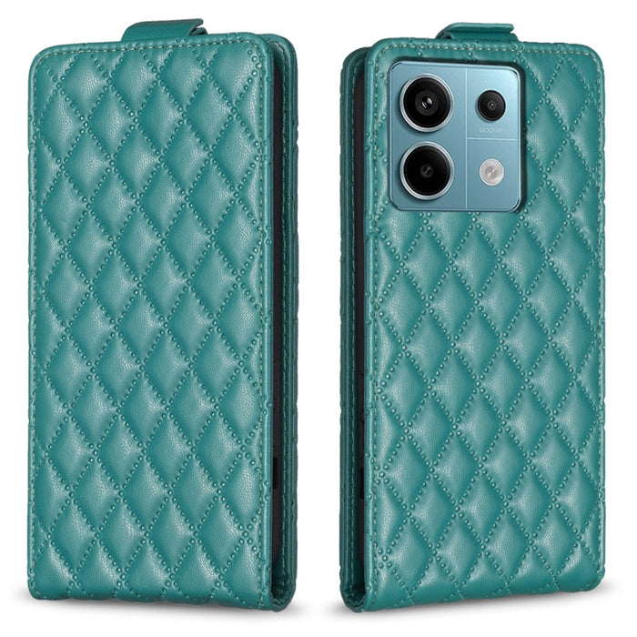 Estuche para teléfono de cuero con tapa vertical Diamond Lattice, For Xiaomi Redmi Note 13 Pro 4G Global, For Xiaomi Poco M6 Pro 4G, For Xiaomi Redmi Note 13 4G Global, For Xiaomi Redmi Note 13, For Xiaomi Redmi 13C, For Xiaomi Redmi Note 13 Pro+ 5G   ...