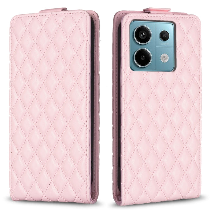 Estuche para teléfono de cuero con tapa vertical Diamond Lattice, For Xiaomi Redmi Note 13 Pro 4G Global, For Xiaomi Poco M6 Pro 4G, For Xiaomi Redmi Note 13 4G Global, For Xiaomi Redmi Note 13, For Xiaomi Redmi 13C, For Xiaomi Redmi Note 13 Pro+ 5G   ...