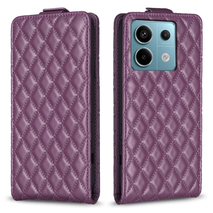 Estuche para teléfono de cuero con tapa vertical Diamond Lattice, For Xiaomi Redmi Note 13 Pro 4G Global, For Xiaomi Poco M6 Pro 4G, For Xiaomi Redmi Note 13 4G Global, For Xiaomi Redmi Note 13, For Xiaomi Redmi 13C, For Xiaomi Redmi Note 13 Pro+ 5G   ...