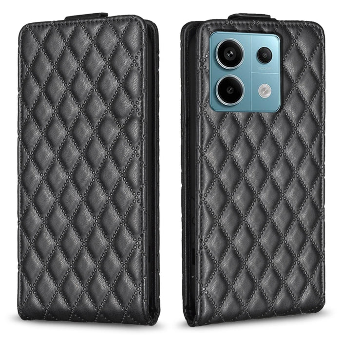 Estuche para teléfono de cuero con tapa vertical Diamond Lattice, For Xiaomi Redmi Note 13 Pro 4G Global, For Xiaomi Poco M6 Pro 4G, For Xiaomi Redmi Note 13 4G Global, For Xiaomi Redmi Note 13, For Xiaomi Redmi 13C, For Xiaomi Redmi Note 13 Pro+ 5G   ...